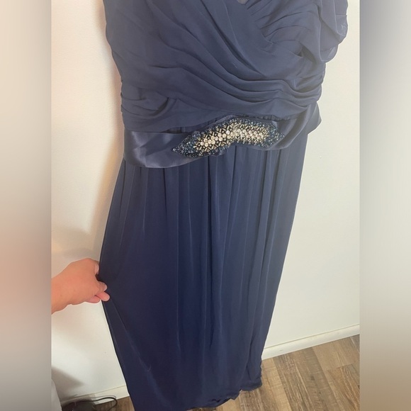 David’s Bridal Navy Blue Size 8 Rhinestone Belt - Picture 3 of 5